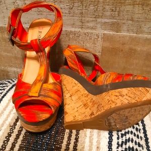 👠NEW Orange sexy wedged shoes